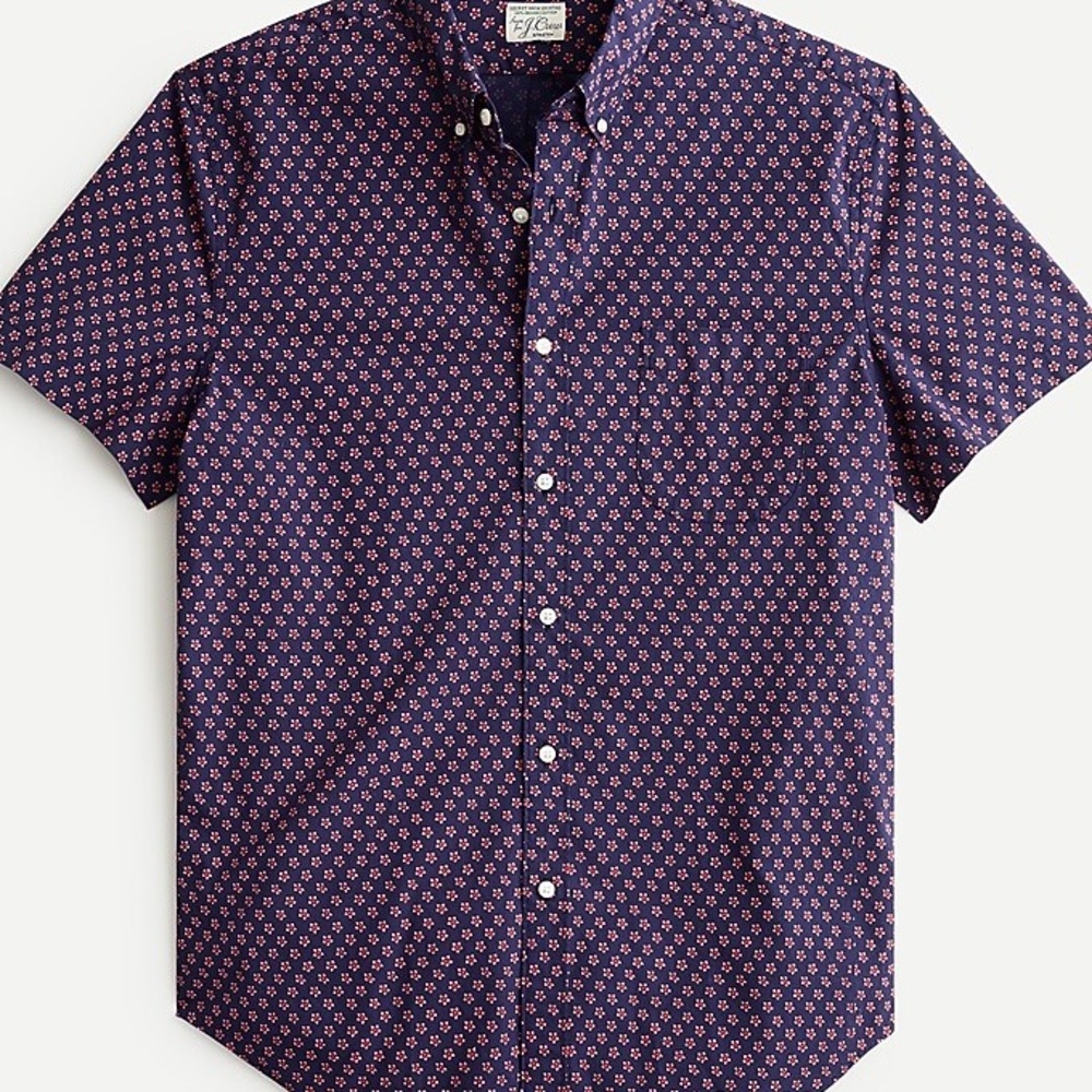 J. Crew Short Sleeve Secret Wash Floral Shirt